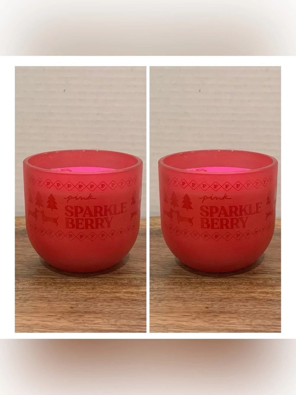 Victoria's Secret PINK Sparkle Berry Candle ( Lot of 2 )